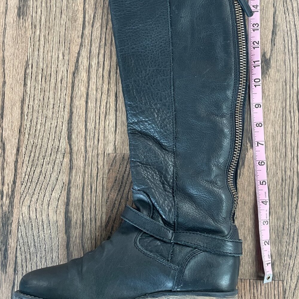 Steve Madden Over-the-Knee Boots Black Leather size 7 - Picture 2 of 9